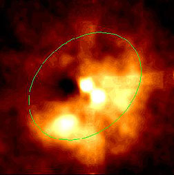T Tauri star, seen as an infrared image.